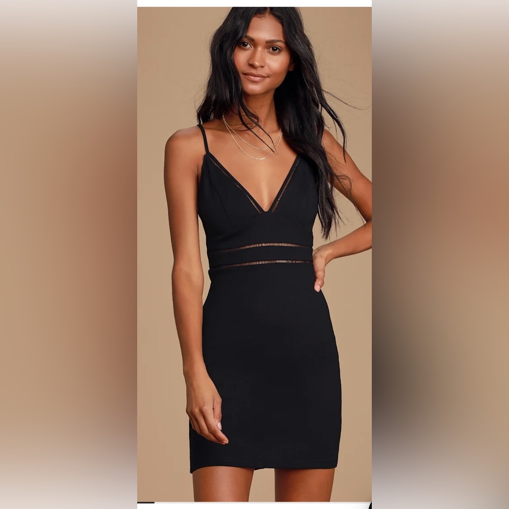 Sexy black bodycon dress